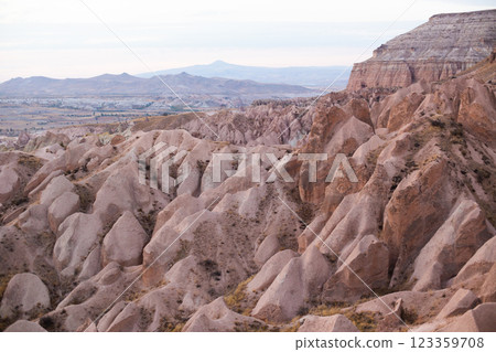 beautiful mountain scenery in the city Cappadocia in Turkey 123359708