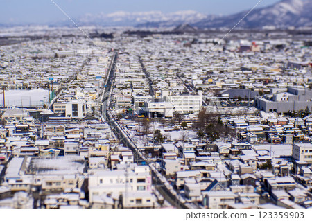 從天童公園展望台看到的天童市 123359903