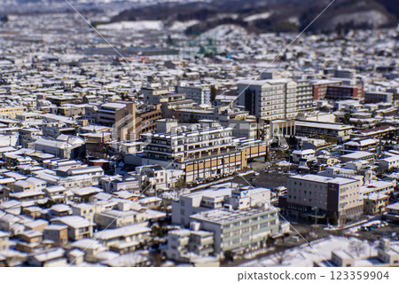 從天童公園展望台看到的天童市 123359904