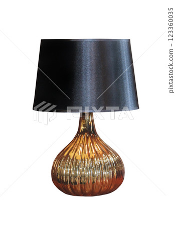 Gold lamp isolated 123360035