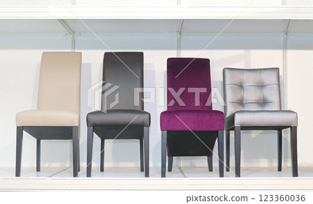 Modern colorful chairs 123360036