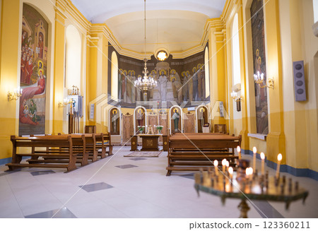 beautiful interior of the Ukrainian Orthodox Church beautiful interior of the Ukrainian Orthodox Church 123360211