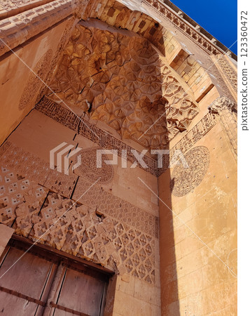 the beautiful architecture of Sultan Isa Medrese in Turkey 123360472