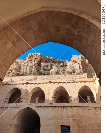 the beautiful architecture of Sultan Isa Medrese in Turkey 123360473