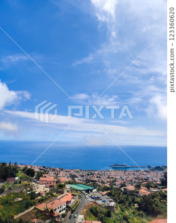 beautiful architecture the city of Funchal on the island of Madeira in Portugal 123360620