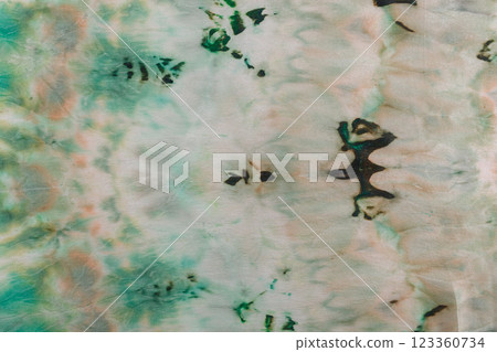 abstract pattern on silk fabric texture in green tones abstract pattern on silk fabric texture in green tones 123360734