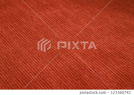 Textured corduroy furniture fabric in orange colors 123360742