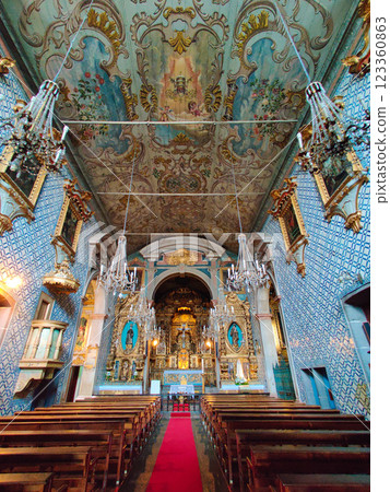 St. Peter's Church interior on the island of Madeira in Portugal 123360863