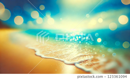 A fantastic beach sparkling in the sunlight and the sparkling waves A fantastic beach sparkling in the sunlight and the sparkling waves 123361094