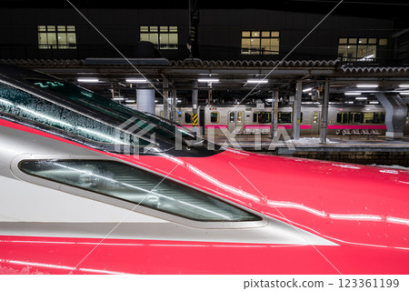 [Akita Shinkansen] Komachi train stopping at Akita Station 123361199