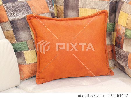 Orange decorative pillows Orange decorative pillows 123361452