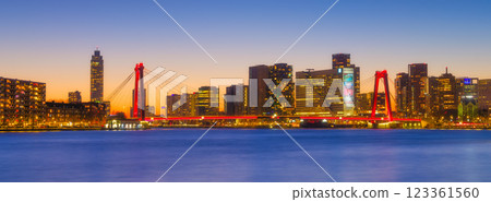Rotterdam, The Netherlands. View at the city center. Panoramic view. 123361560