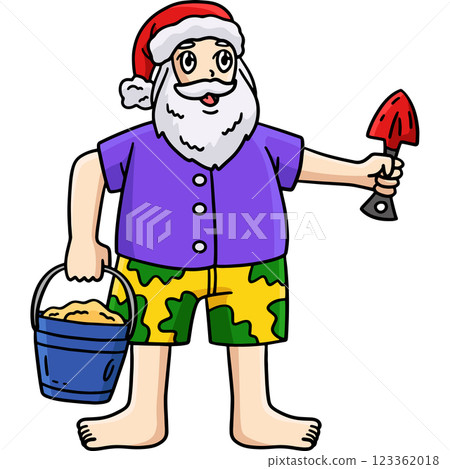 Christmas in July Santa Bucket and Shovel Clipart Christmas in July Santa Bucket and Shovel Clipart 123362018