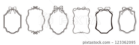 Vintage style frame set with ribbons Retro style frames Vintage style frame set with ribbons Retro style frames 123362095