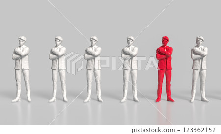 The Business men for  Human Resource Management concept 3d Rendering. 123362152