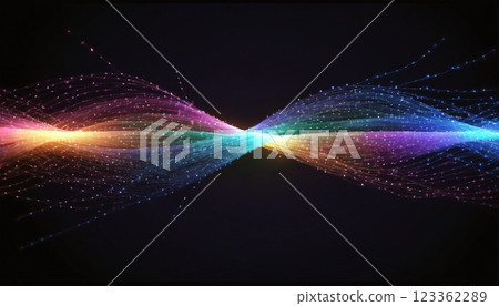 Colorful depiction of optical fiber cable or fiber optics 123362289