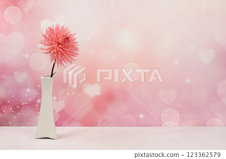 Beautiful dahlia flowers in vase, autumn banner for advertising with space for text, abstract floral arrangement, holiday card, seasonal still life hello autumn, selective focus. Beautiful dahlia flowers in vase, autumn banner for advertising with space for text, abstract floral arrangement, holiday card, seasonal still life hello autumn, selective focus. 123362579