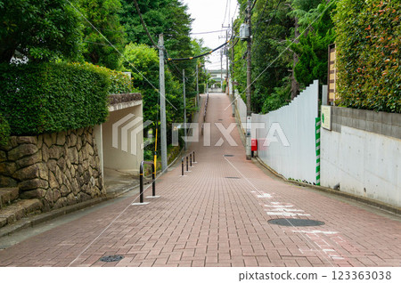 A small valley in a residential area A small valley in a residential area 123363038