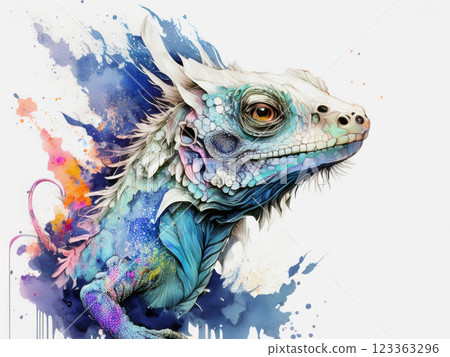彩色藝術蜥蜴 彩色藝術蜥蜴 123363296