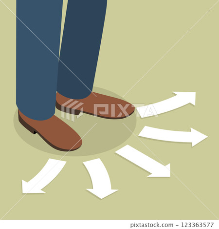 3D Isometric Flat Vector Illustration of Choice And Decision , Finding the Right Solution 123363577