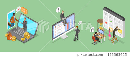 3D Isometric Flat Vector Illustration of Stakeholder Management, Partnership and Collaboration 3D Isometric Flat Vector Illustration of Stakeholder Management, Partnership and Collaboration 123363625