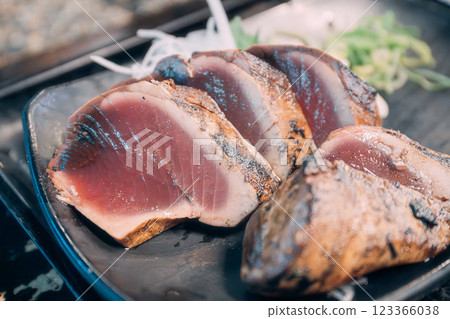 Delicious wild bonito fillets Delicious wild bonito fillets 123366038