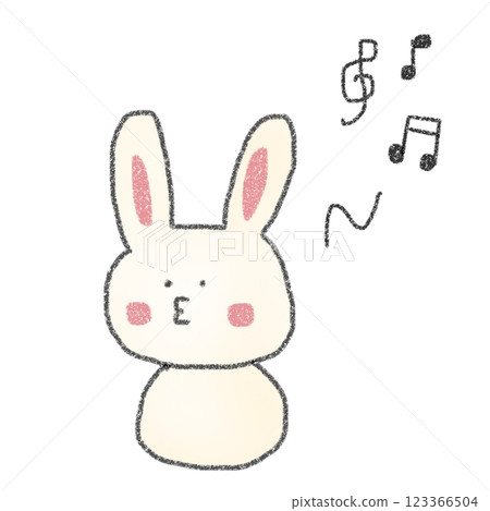 Rabbit enjoying music (fun, relaxing, soothing, illustration) Rabbit enjoying music (fun, relaxing, soothing, illustration) 123366504