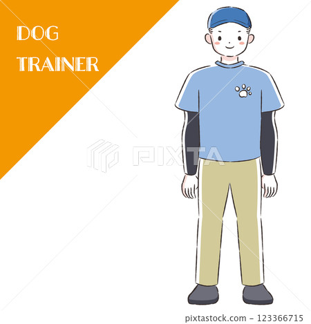 從事與動物相關職業的男子的插圖 123366715