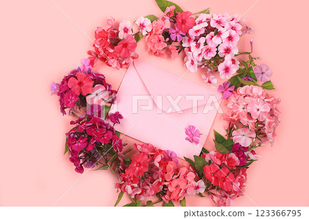 Holiday concept with flowers, spring or summer composition, still life, banner, flat lay of delicate orchid and lotus flowers. Greeting card for mother's day, women's day, Valentine's day, happy Holiday concept with flowers, spring or summer composition, still life, banner, flat lay of delicate orchid and lotus flowers. Greeting card for mother's day, women's day, Valentine's day, happy 123366795