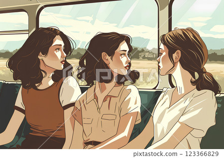 復古火車上的女生旅行-2 123366829