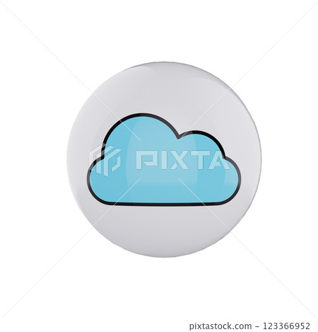 blue cloud icon glossy white bubble blue cloud icon glossy white bubble 123366952