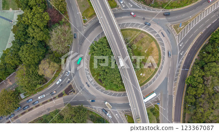 Feb 22 2025 Multi Lane Highway Intersection with Surrounding Greenery, Wan Po Road Feb 22 2025 Multi Lane Highway Intersection with Surrounding Greenery, Wan Po Road 123367087