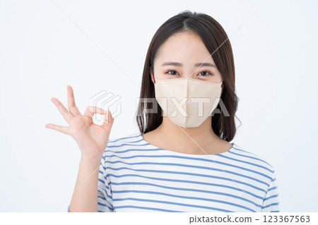 面具形狀的小姐 123367563