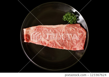 Kuroge Wagyu beef sirloin steak Kuroge Wagyu beef sirloin steak 123367624