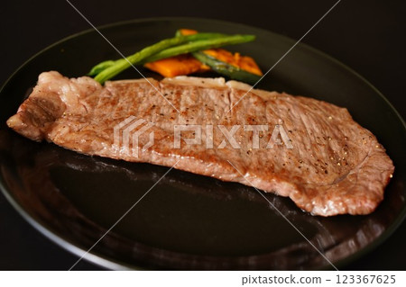 黑毛和牛牛肉沙朗牛排 黑毛和牛牛肉沙朗牛排 123367625