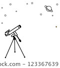 Astronomical observation illustration, monochrome 123367639