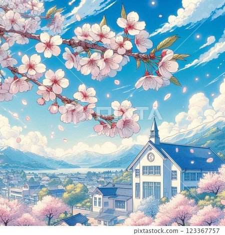 A new step with the spring breeze 123367757