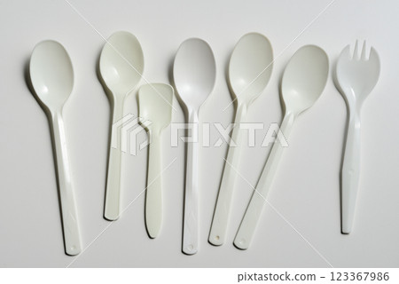 Plastic spoon Plastic spoon 123367986