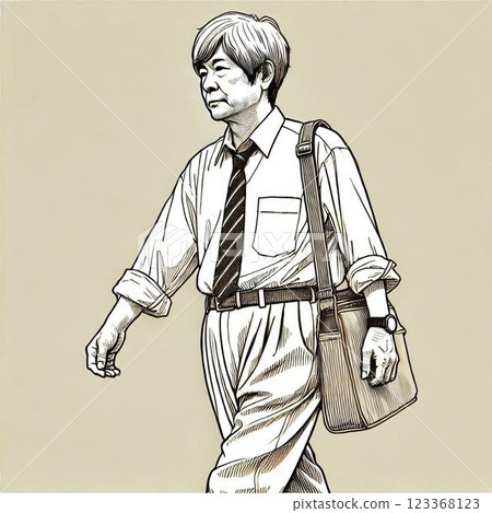 出生於昭和的上班族通勤的插圖 123368123