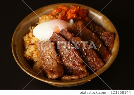 Specially selected Kuroge Wagyu beef rib cuts 123368144