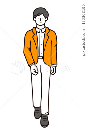 一位行走的商人的簡單例證 123368199
