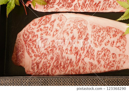 Specially selected Japanese black beef sirloin steak 123368290