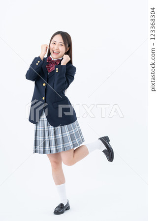 School girls who rejoice 123368304
