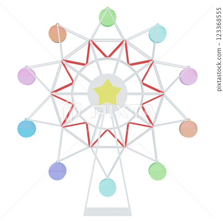 Simple Ferris wheel 123368555
