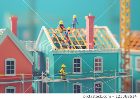 Construction site of a detached house Construction site of a detached house 123368614