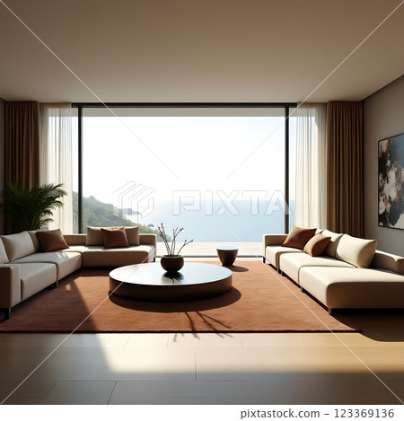 時尚的會議室/休息室 123369136