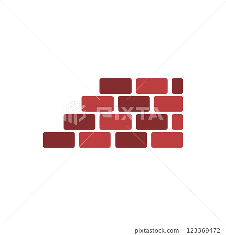 Brick wall logo icon Brick wall logo icon 123369472