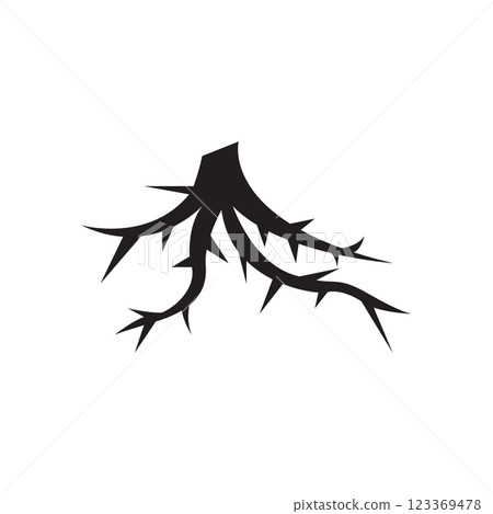 Root silhouette icon Root silhouette icon 123369478