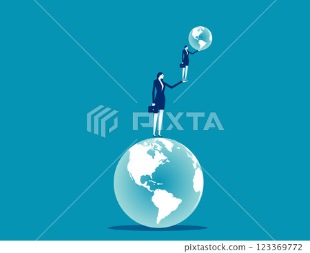 The ruler has a ruler too. Business vector concept The ruler has a ruler too. Business vector concept 123369772