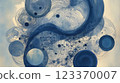 Winter storm. Abstract blue sparkles on dark background. Fractal art. 3D rendering. 123370007